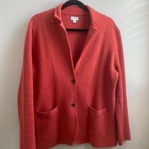J Crew Rust colored sweater blazer XL